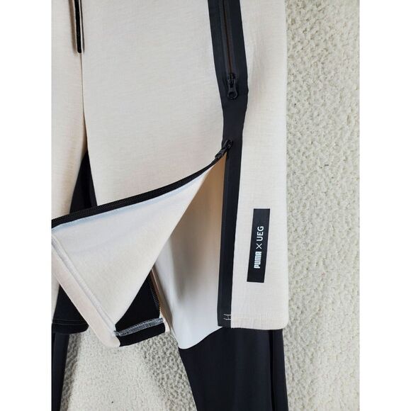 UEG X Puma Sweatshorts Jogger Mens S Ivory White Black Drawstring Performance - Picture 9 of 14